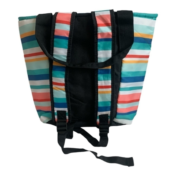 Unisex Lunch Backpack Generic Striped Cooler Backpack Insulated Portable Cooler - Picture 6 of 8